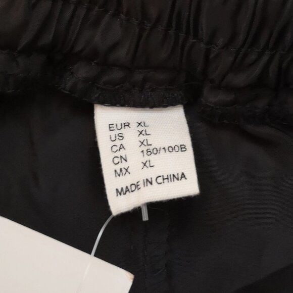 NWT Floerns Ladies Elastic & Drawstring Waist Black Loose Fit  Track Pants - Picture 9 of 10